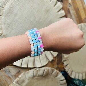 NEW Handmade 4pc Clay Bead Bracelet Set